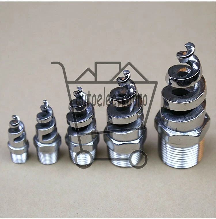 2pcs 316L Industrial Spray Dust Remove Nozzle,Full Cone Spiral Nozzle for Garden