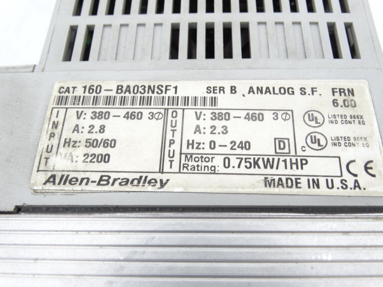 Allen Bradley Series B Drive: 160-BA03NSF1 - ALLEN BRADLEY