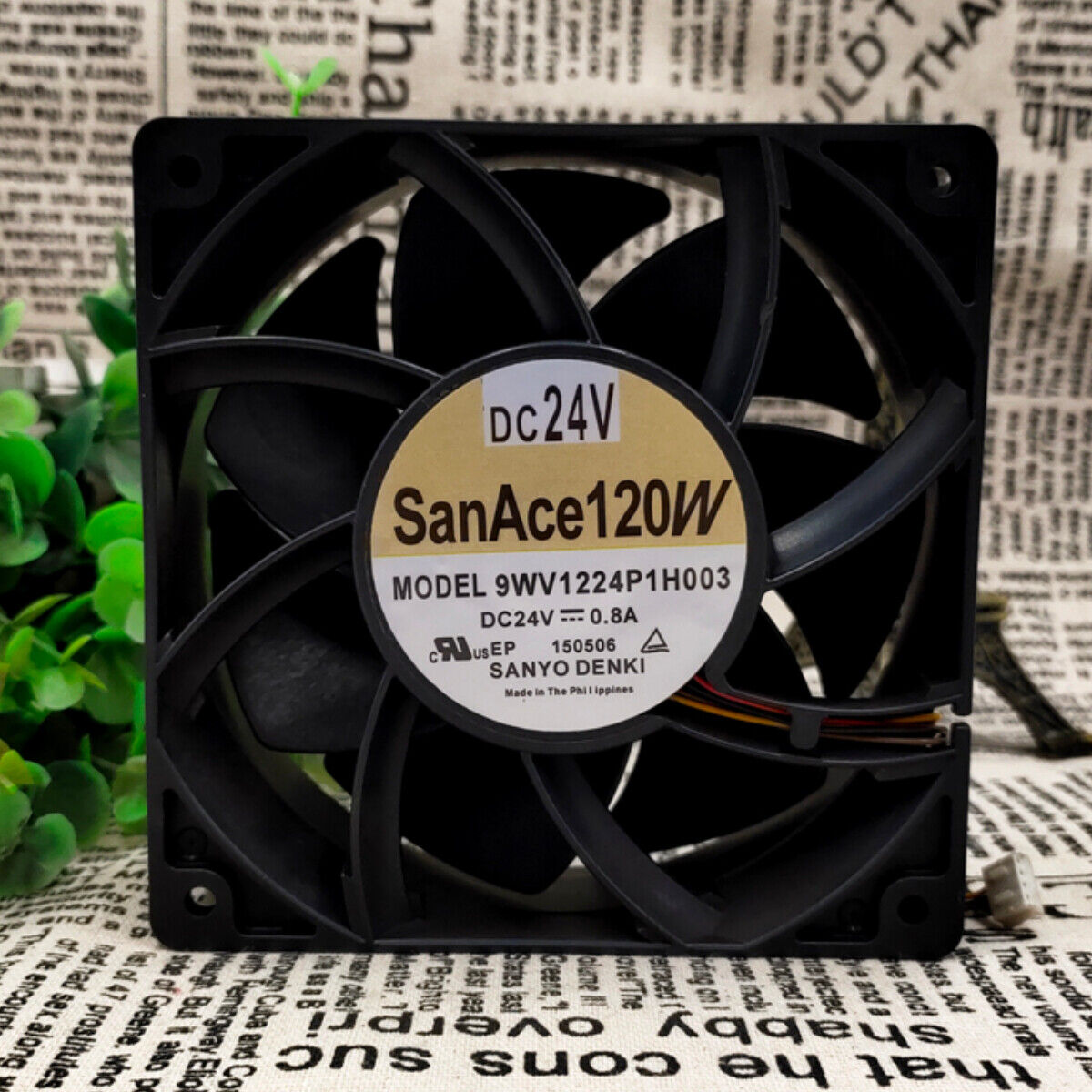new SANYO San Ace 9WV1224P1H003 12038 DC24V 0.8A 12cm Chassis Industrial Cooling Fan - KOEED