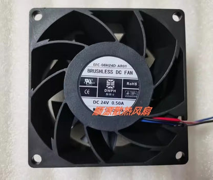1PCS EFC-08H24D-AR01 8038 DC24V 0.50A 8CM 3-Wire Cooling Fan