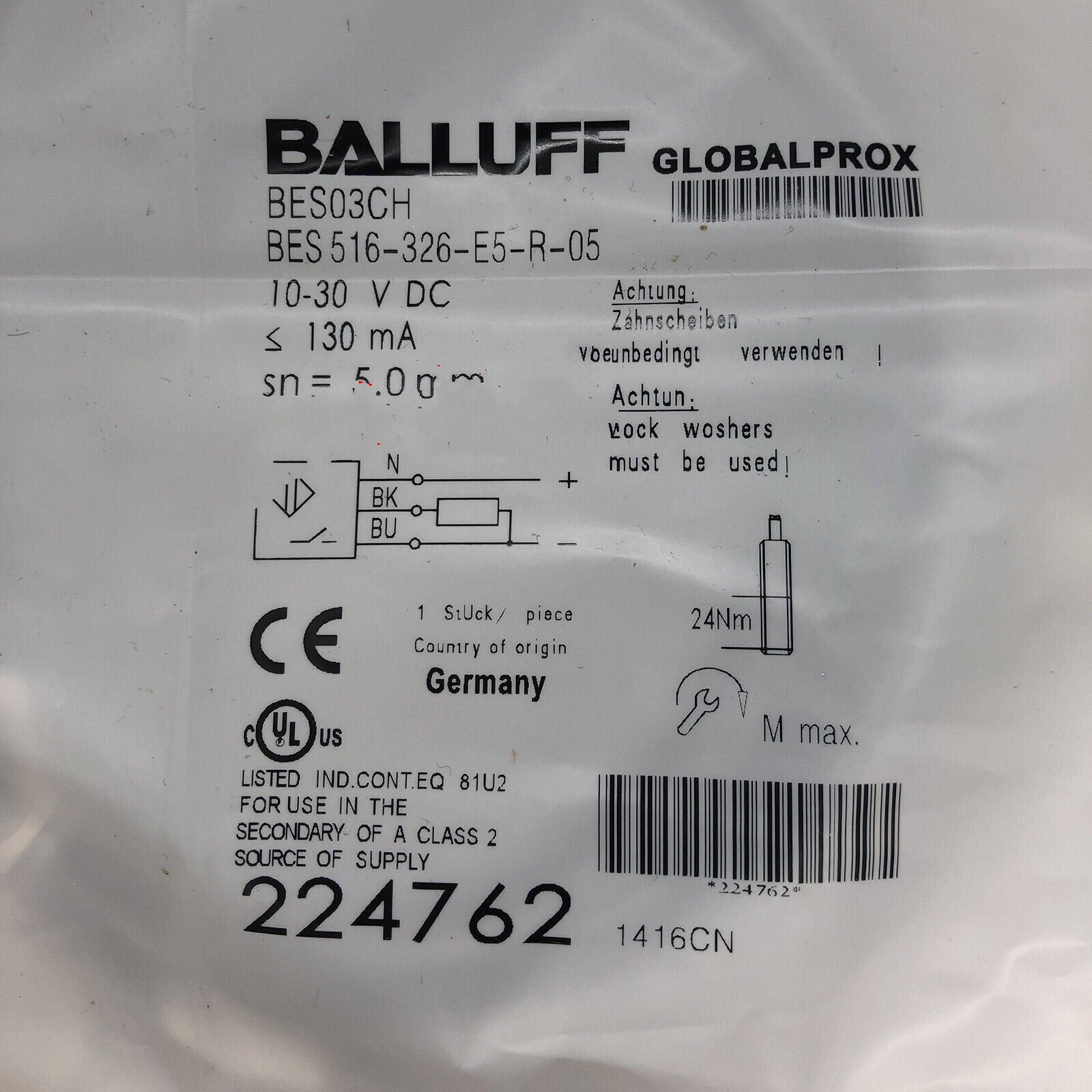 new 1p  balluff BES03CH BES 516-326-E5-R-05 Proximity switch SHIP