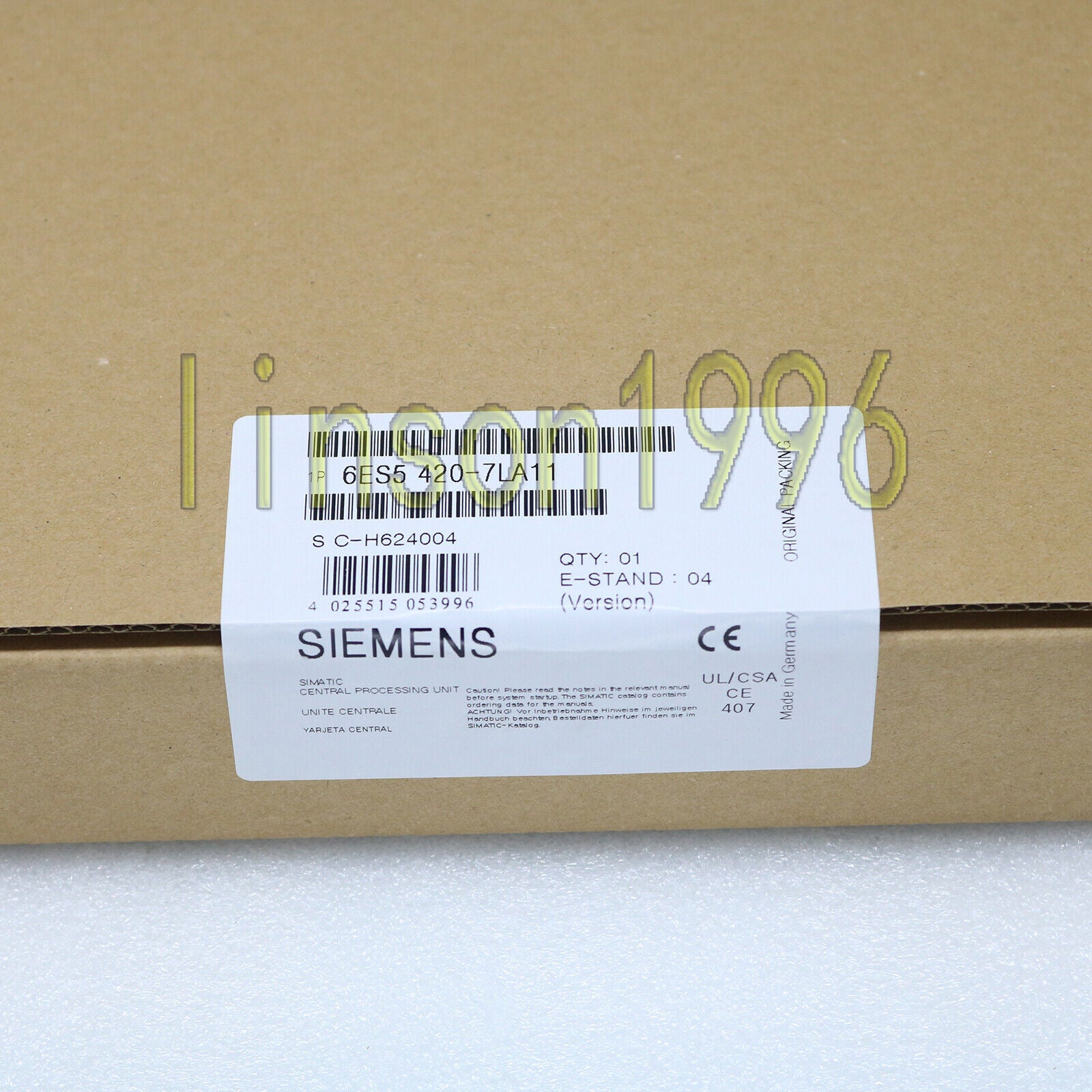 new ONE  Siemens 6ES5420-7LA11 6ES5 420-7LA11 One year