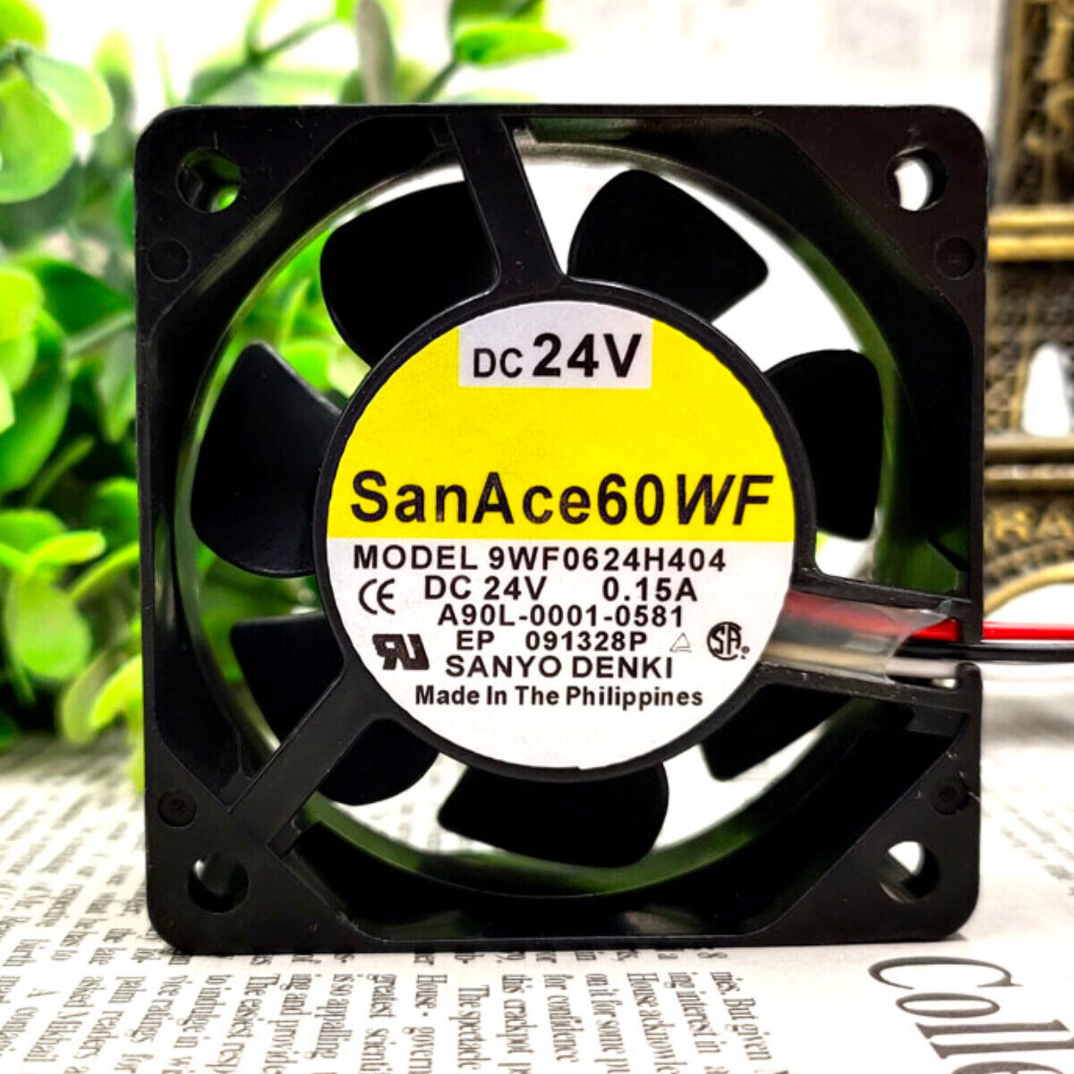 SANYO Industrial Fan 9WF0624H404 24V 0.15A 6cm Chassis Cooling - SANYO