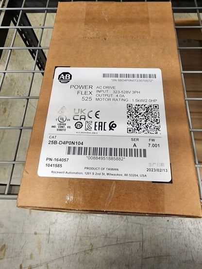 Allen Bradley 25B-D4P0N104 1.5kW AC Drive | High Efficiency Industrial Motor | New In Box | Allen Bradley Drives - ALLEN BRADLEY