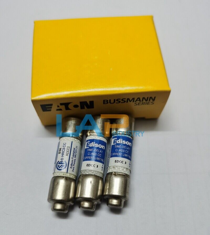 10PCS Edison EDCC3 3A 600V Time Delay Fuses Box - EDISON