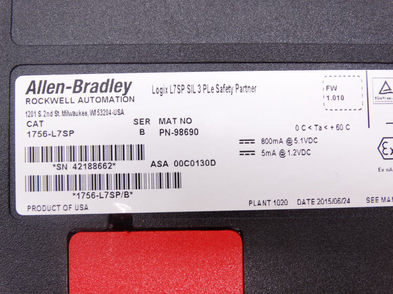 Allen Bradley 1756-L7SP Series B PLC Processor - ALLEN BRADLEY
