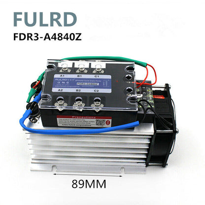 new Three-phase solid state relay FDR3-A4840Z AC 40A SSR-3 non-contact with radiator - KOEED