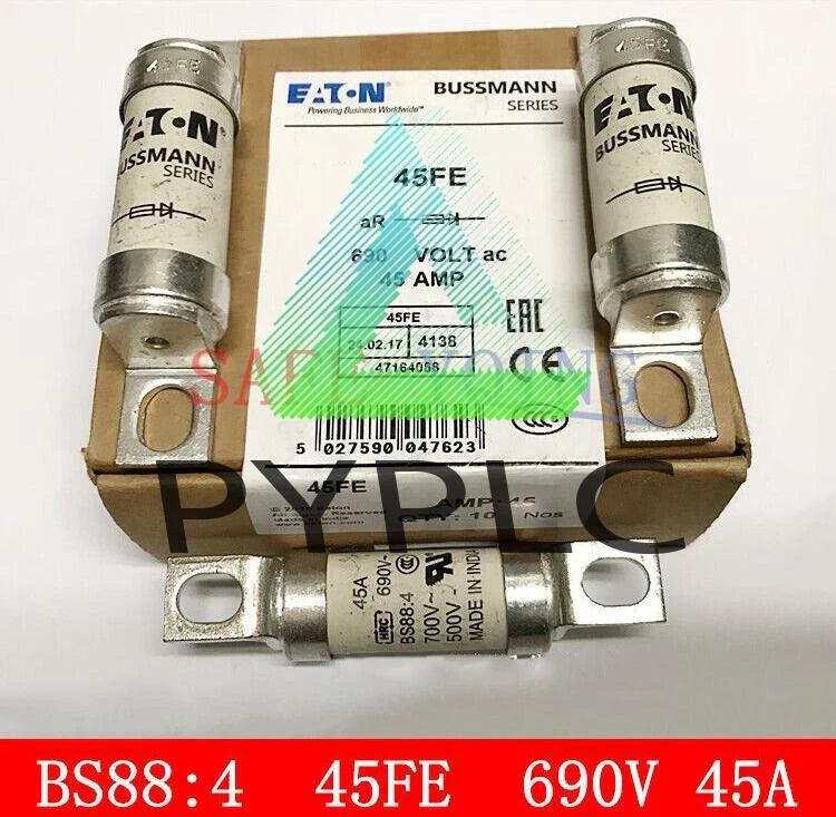 10PCS Eaton Bussmann 45FE ( 45 Amp ) 45A 690V Type T Fuse BS88:4 Fuse