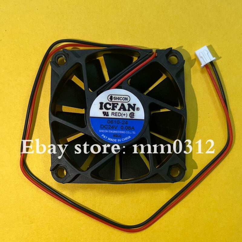 ICFAN 0610-24 6010  DC24V 0.08A 60*60*10MM  2-wire cooling fan