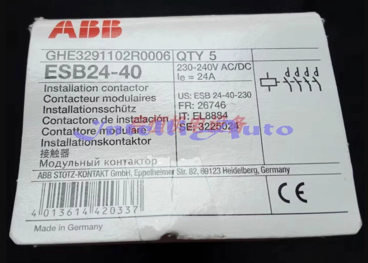 ABB Contactors ESB24-40 24V 110V 230V Fast delivery