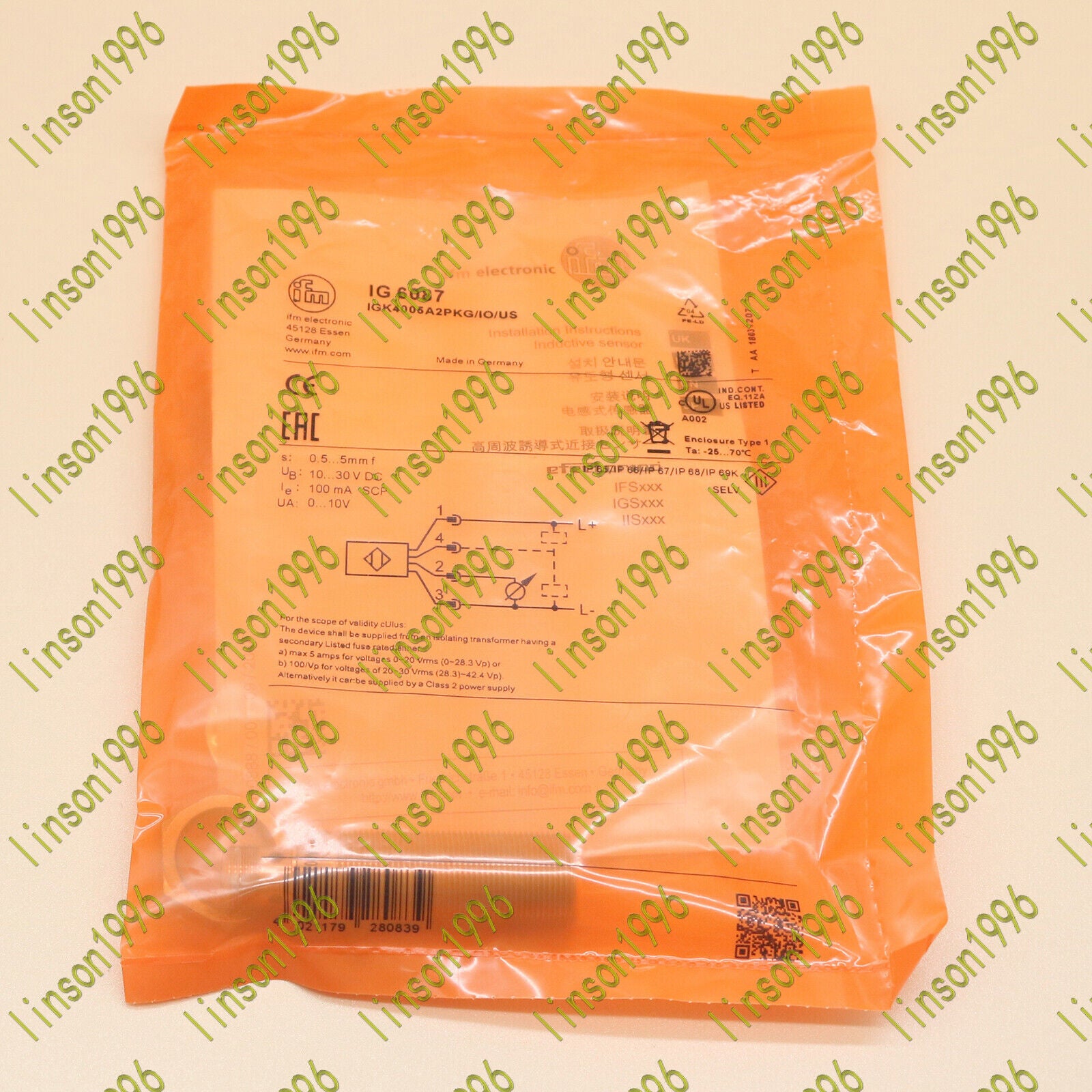 IFM Inductive Sensor: Fast IG6087 - IFM