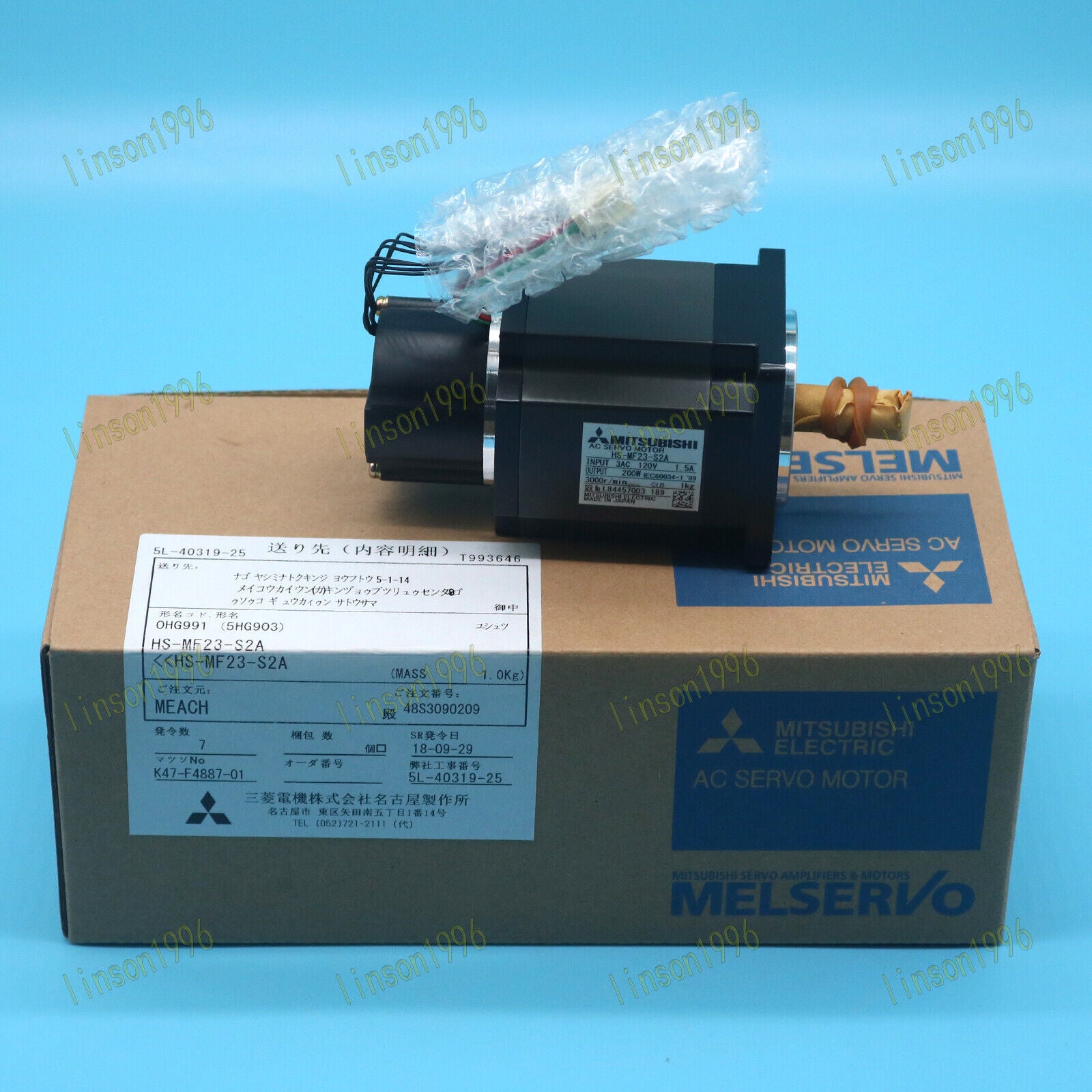 new 1pcs Mitsubishi HS-MF23-S2A Servo Motor HSMF23S2A One year - MITSUBISHI