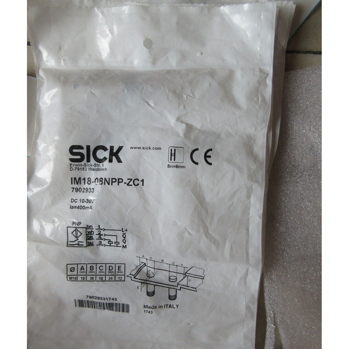 ONE SICK IM18-08NPP-ZC1 Proximity Switch Sensor - ONE SICK
