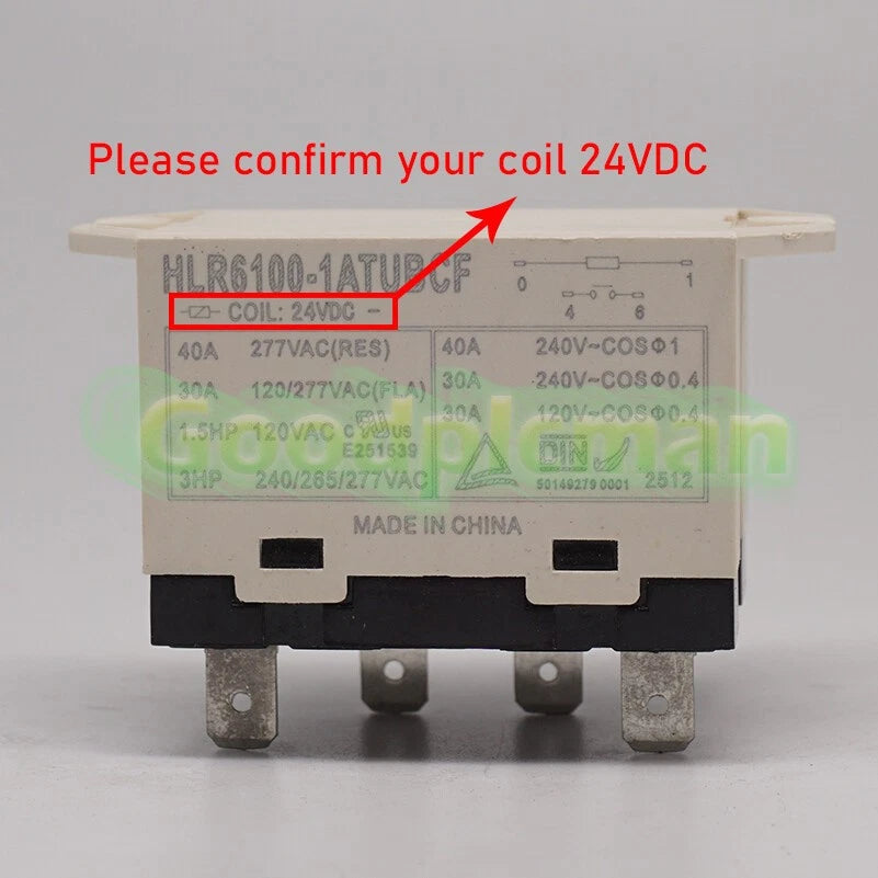 1PC HLR6100-1ATUBCF Compressor Relay 4 Pins 24VDC
