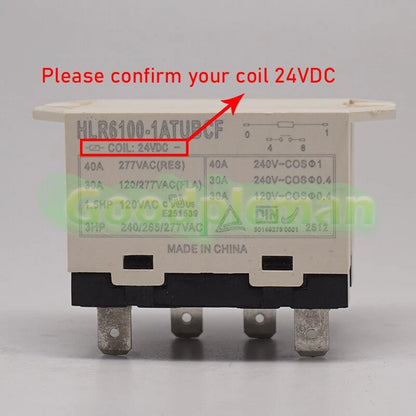 1PC HLR6100-1ATUBCF Compressor Relay 4 Pins 24VDC