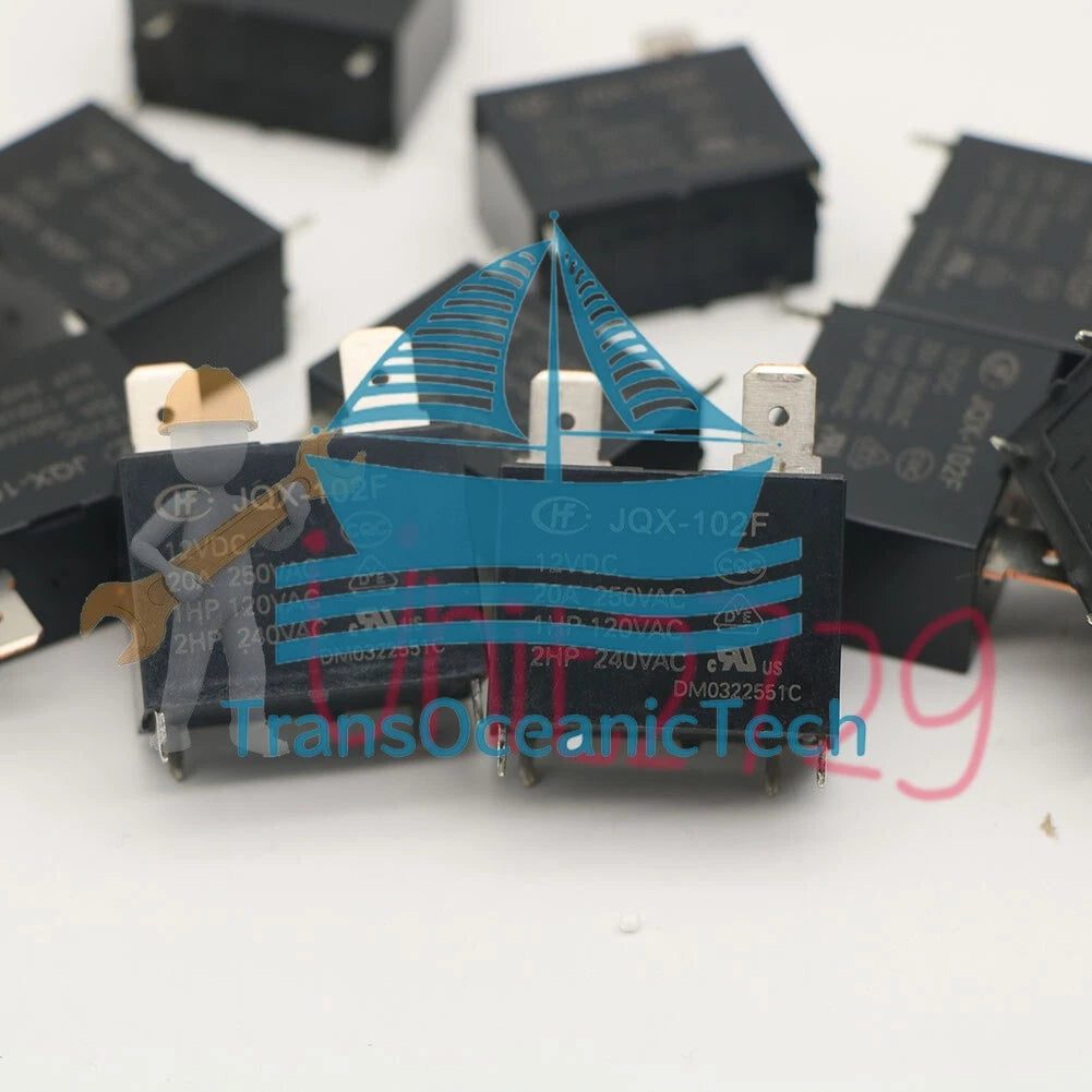 10PCS HONGFA JQX-102F 12VDC Power Relay HF102F-12VDC Replace JT102F-T-12VDC