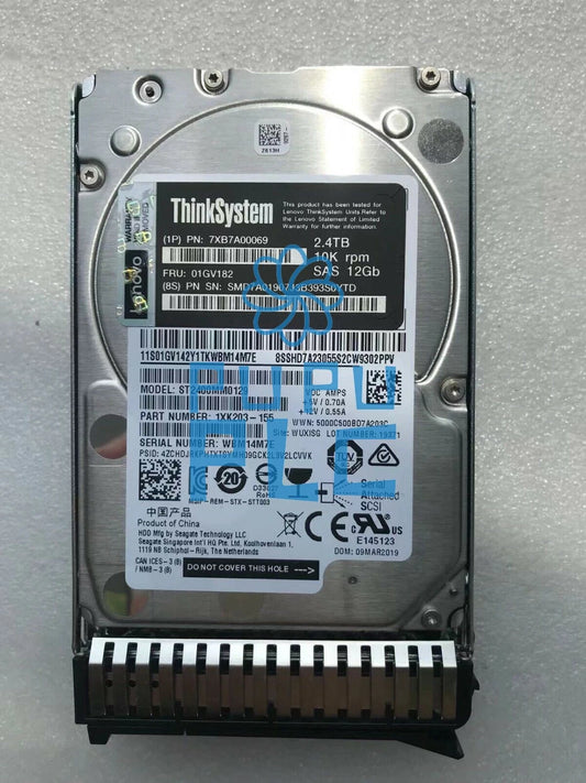 Lenovo 7XB7A00069 01GV182 ThinkSystem 2.5" 2.4TB 10K SAS 12Gb Hard Drive