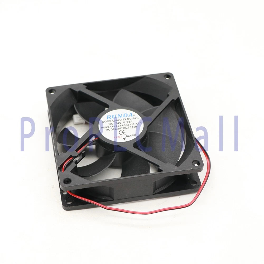 2PCS RD9225S24H RUNDA Fan DC24V 0.23A 9225 9CM 2 Wire Cooling Fan