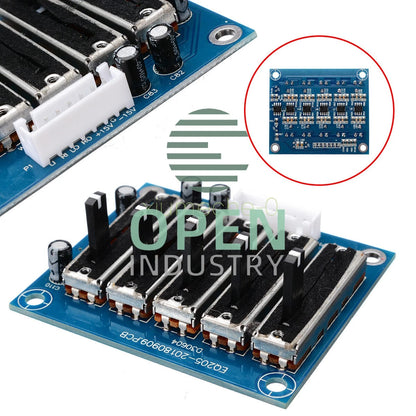 Dual Power ±12~±15V Stereo 5-band Equalizer EQ Board 5-segment Tone Preamp Board