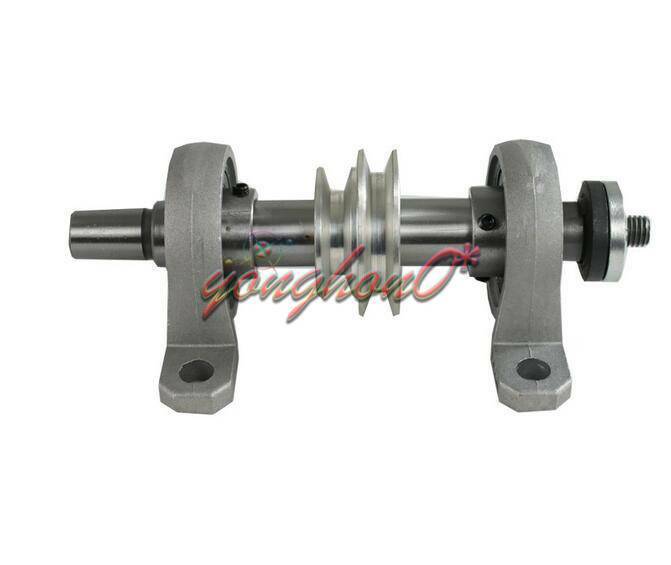 new DIY Spindle Chuck Bearing Seat Pulley Bench Saw Drill Woodworking Rotary Lathe - KOEED