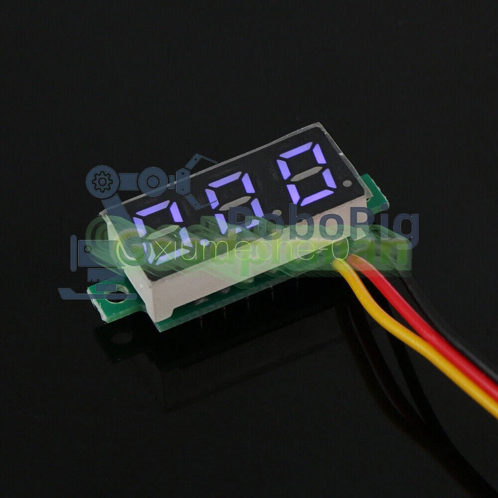 0.28" Blue 3-Wire LED DC 0-100V Voltmeter Digital Display Voltage Panel Meter