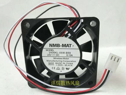 used NMB-MAT 2406KL-05W-B59 24V 0.13A 60mm 6015 Inverter cooling fan 3pin