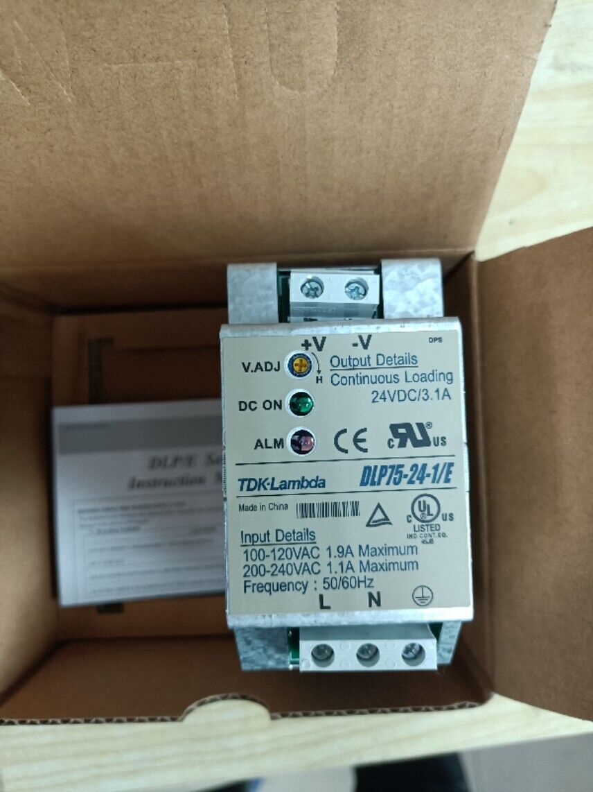 new 1pcs DLP75-24-1/E TDK-LAMBDA DIN Guide Rail Installation Power Supply 75W 24V - TDK-LAMBDA