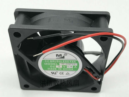 new 1pcs M YM1206PKS1 DC12V 0.18A 6020 6CM 60*20MM cooling fan