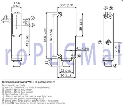 SICK WT18-3N110 Small Photoelectric Sensors NPN 1PCS