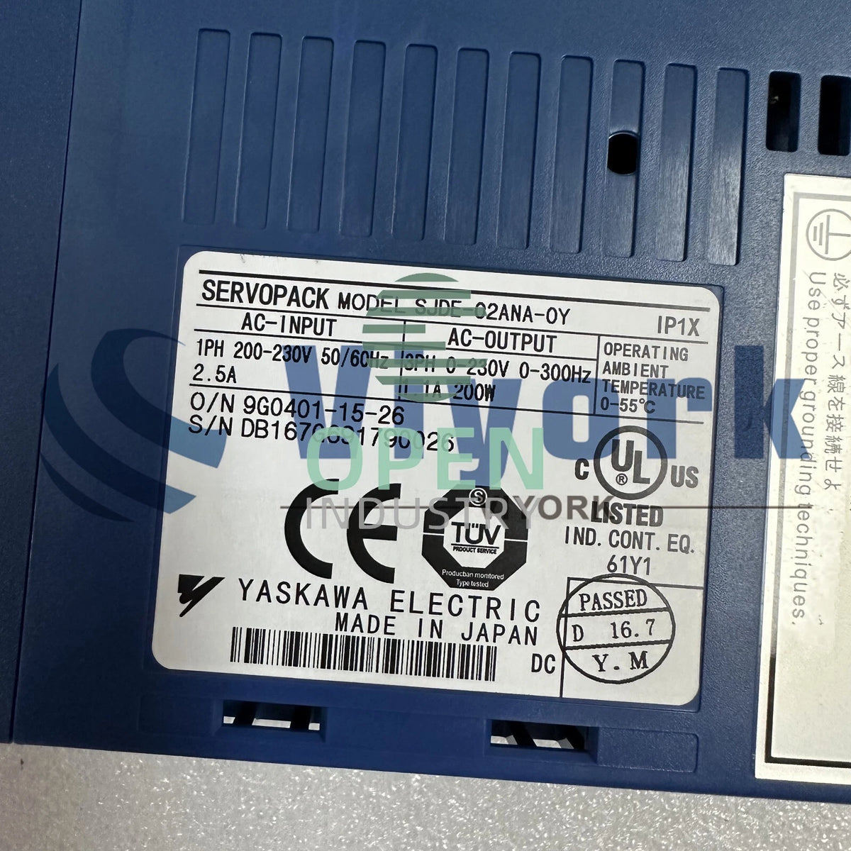 1PCS Yaskawa SJDE-02ANA-OY AC SERVO DRIVE
