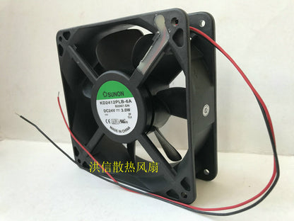 1pcs SUNON KD2412PLB-6A DC24V 3.0W 12038 Silent Cooling Fan