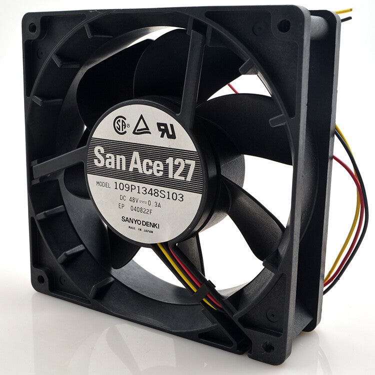 1pcs Sanyo 109P1348S103 48V 0.3A 12738 12.7CM 3-wire cooling fan