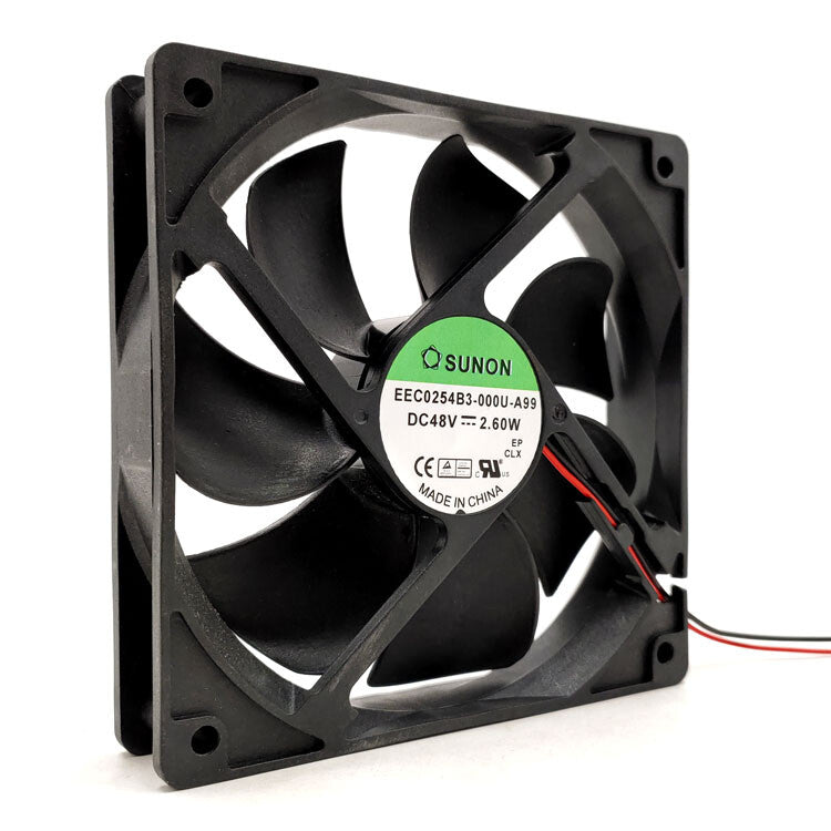 SUNON EEC0254B3-000U-A99 12025 12CM 48V 2.60W 2-wire Silent Cooling Fan