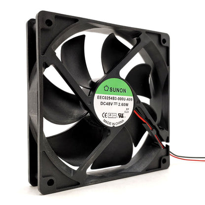 SUNON EEC0254B3-000U-A99 12025 12CM 48V 2.60W 2-wire Silent Cooling Fan