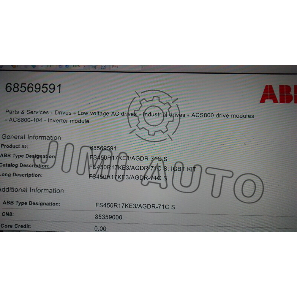 ABB FS450R17KE3 AGDR-71C Inverter new product - ABB