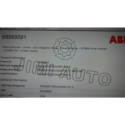 ABB FS450R17KE3 AGDR-71C Inverter new product - ABB