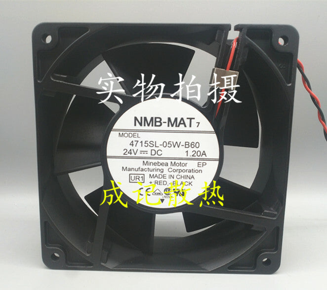 1pcs NMB-MAT 4715SL-05W-B60 24V 1.2A 120mm for ABB Inverter ACS510/550 Fan