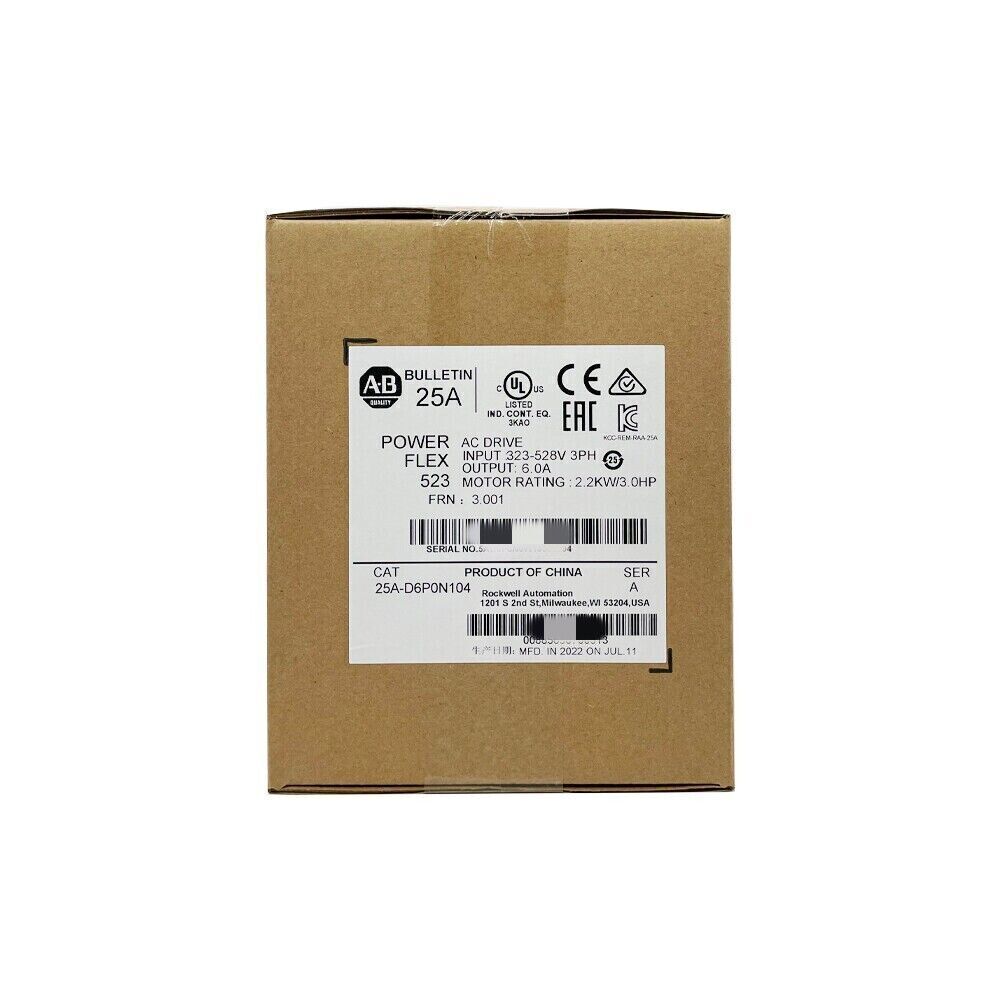 PowerFlex 523 AC Drive 6A 3HP Factory Sealed - Industrial Unit, High Efficiency - ALLEN-BRADLEY