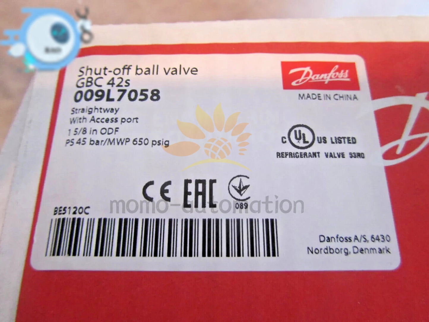 1PC- Danfoss 009L7058 Shut-off ball valve, GBC 42s,ODF, Inlet size 1 5/8in- ~