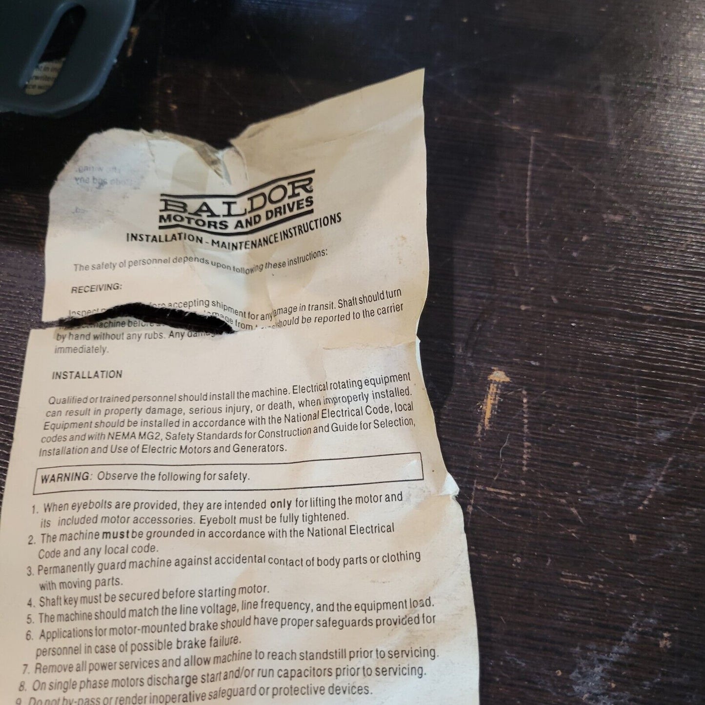 Baldor M3538 Industrial Control System – Professional Automation Solutions - BALDOR