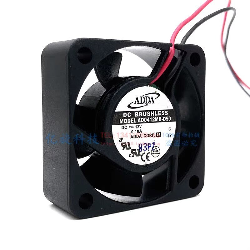 ADDA AD0412MB-D50 4015 DC12V 0.10A 4CM 2-Wire Dual Ball Cooling Fan