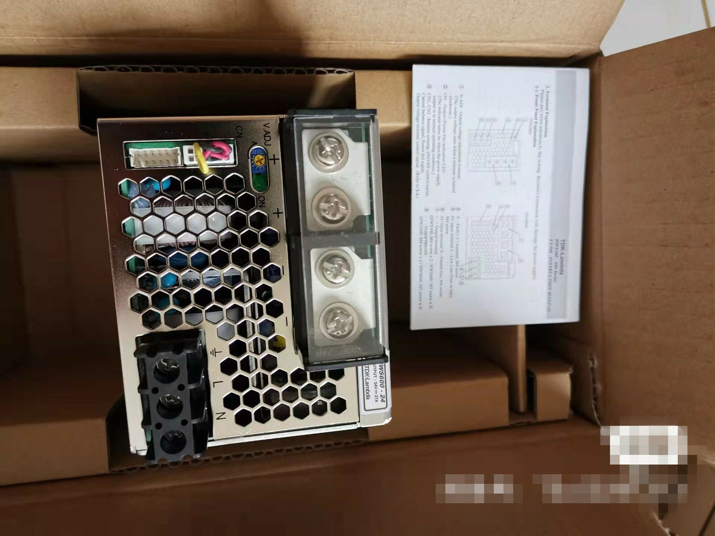 new 1pcs TDK-LAMBDA HWS600-24 24V 27A Switching Power Supply 100-240VAC 8.2A - TDK-LAMBDA
