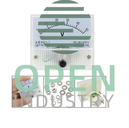 DC 50V Analog Panel Volt Voltage Meter Voltmeter Gauge 85C1 White 0-50V DC