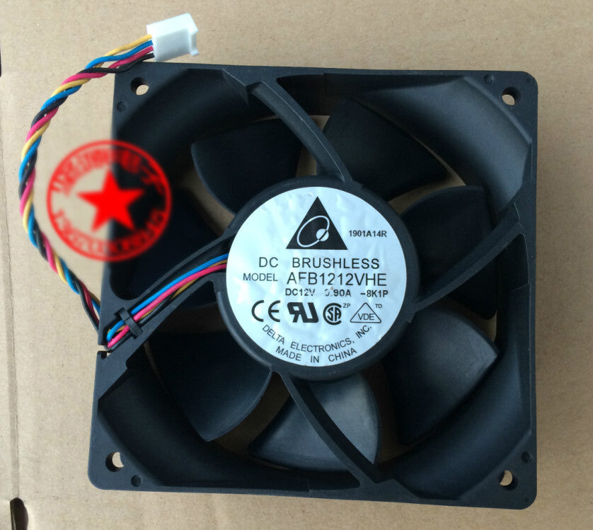 1pcs Delta AFB1212VHE-8K1P 12V 0.90A 12CM 12038 4-wire PWM cooling fan