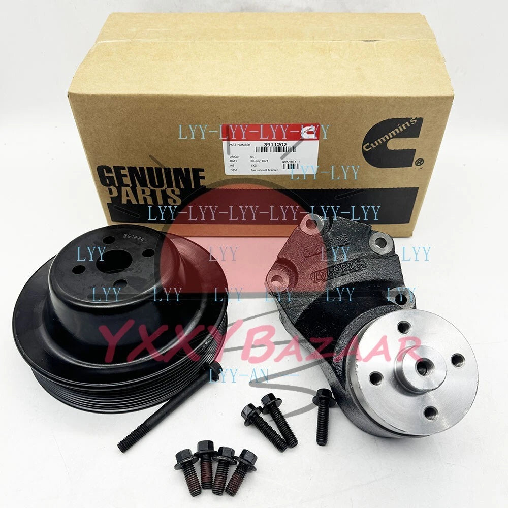 Fan support Bracket with pulley&bolts For Cummins Replaces 3911202 3285947