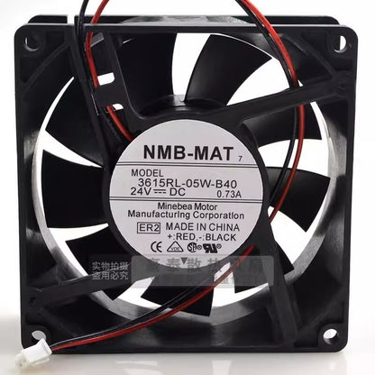 NMB-MAT 3615RL-05W-B40 9038 DC24V 0.73A 9CM 2-Pin Inverter Cooling Fan