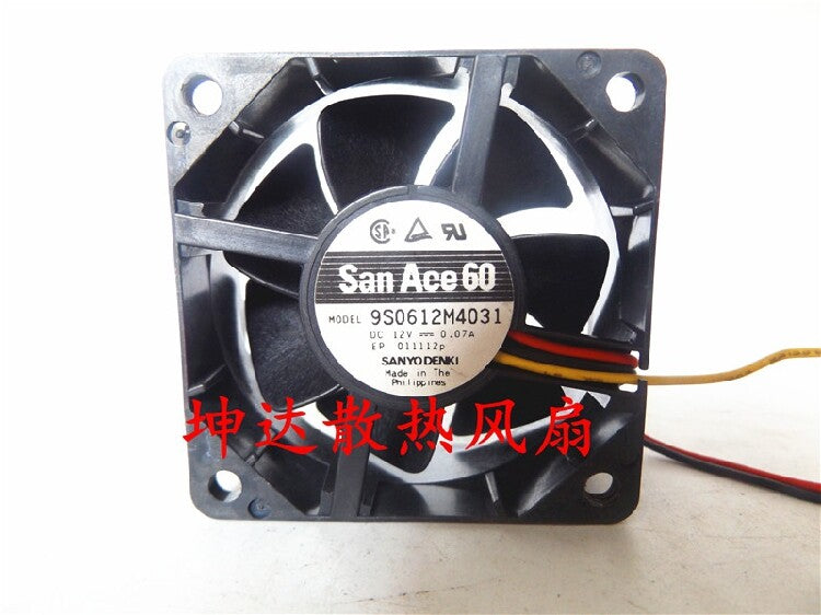 1pcs Sanyo 9S0612M4031 12V 0.07A 6cm 3-wire silent fan