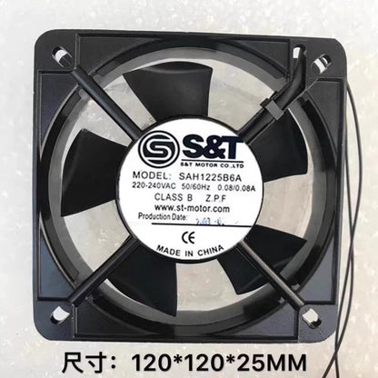 S&T SAH1225B6A 12025 AC220-240V 0.08A 12CM Cooling Fan