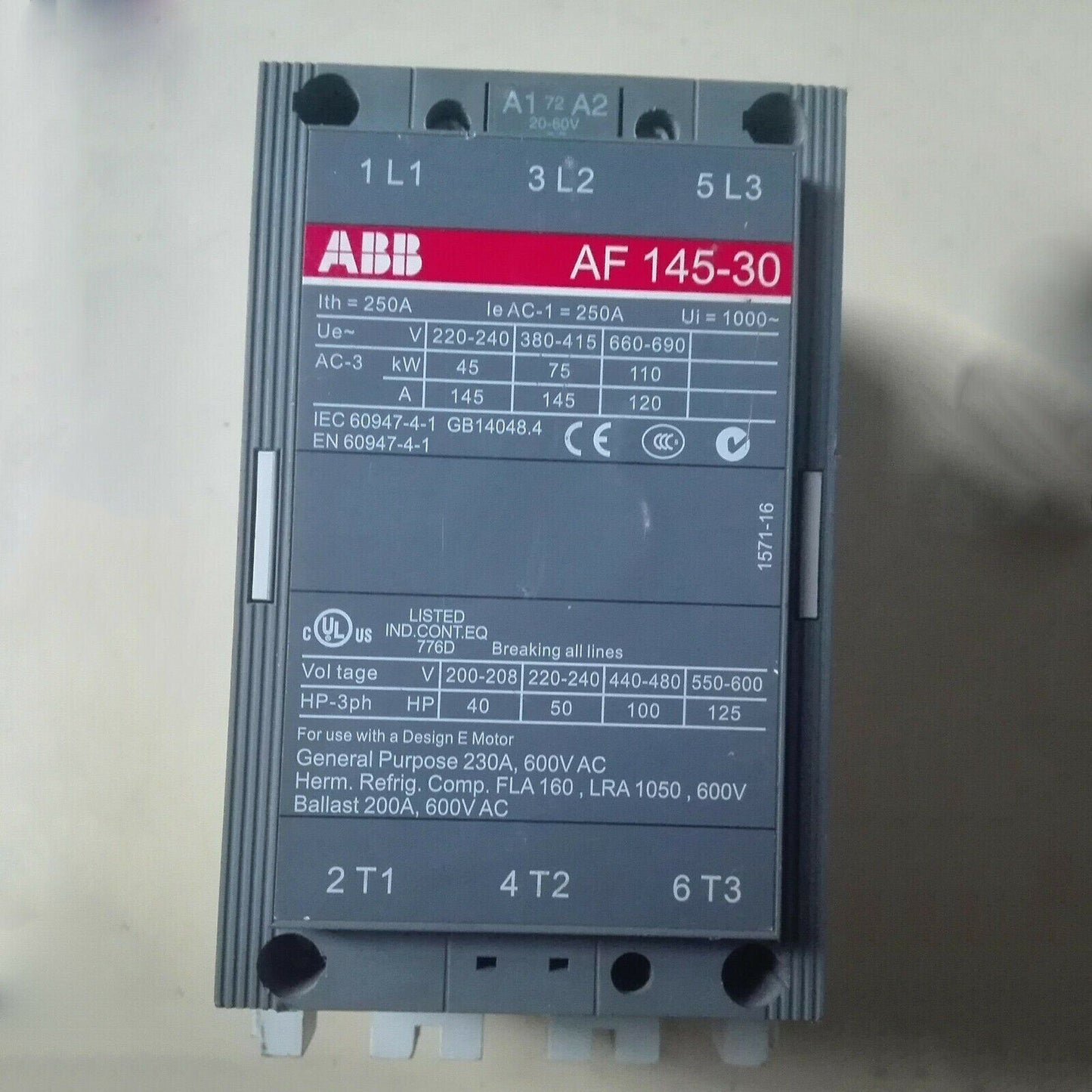 ABB ABB Contactor AF145-30-11 100-250V Spot Stock - ABB