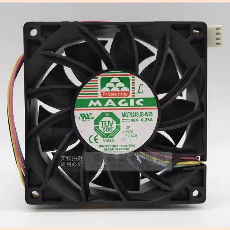 MAGIC MGT9248UB-W25 9025 DC48V 0.25A 9CM 4-Wire Cooling Fan